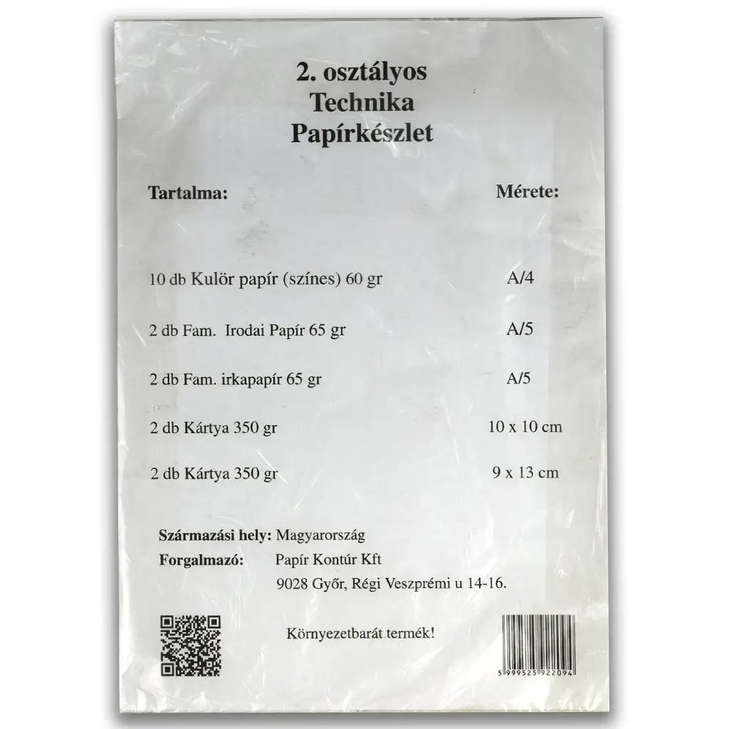 2.osztályos Technika papírkészlet 18db-os kép 1