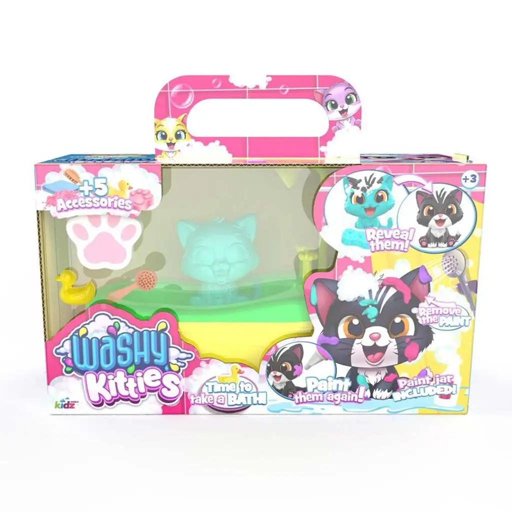 Washy Friends: Color Reveal Kúpeľňové mačičky s vaňou a doplnkami - Cirmi