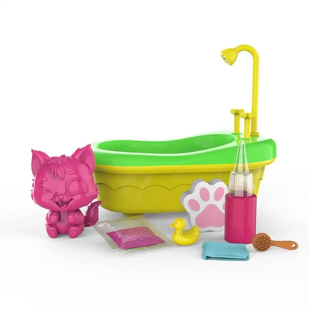 Washy Friends: Color Reveal Kúpeľňové mačičky s vaňou a doplnkami - Szőrmi kép 2
