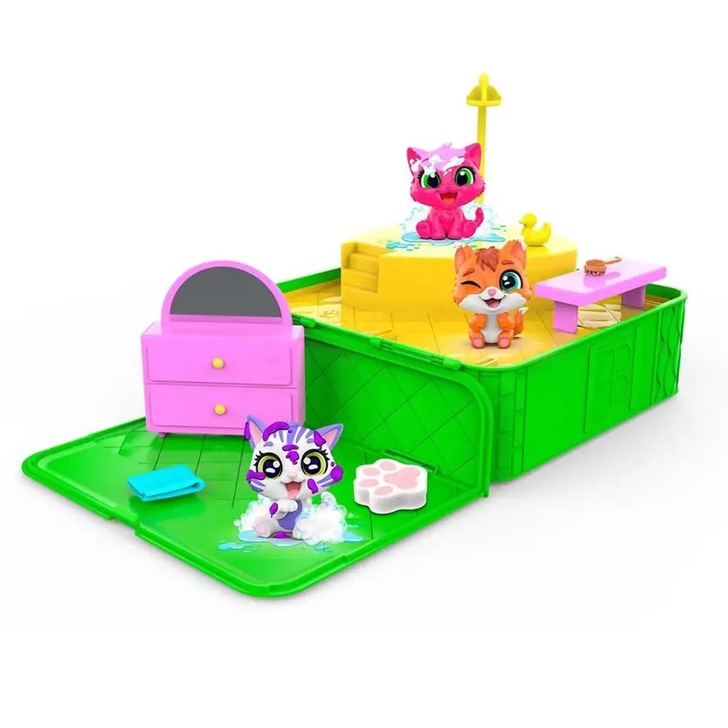 Washy Friends: Color Reveal Kúpeľ mačičiek s jacuzzi a doplnkami kép 2