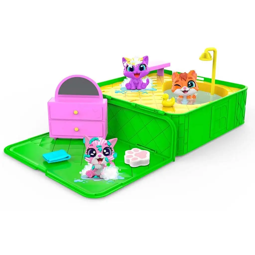 Washy Friends: Color Reveal Kúpeľ mačičiek s jacuzzi a doplnkami kép 3