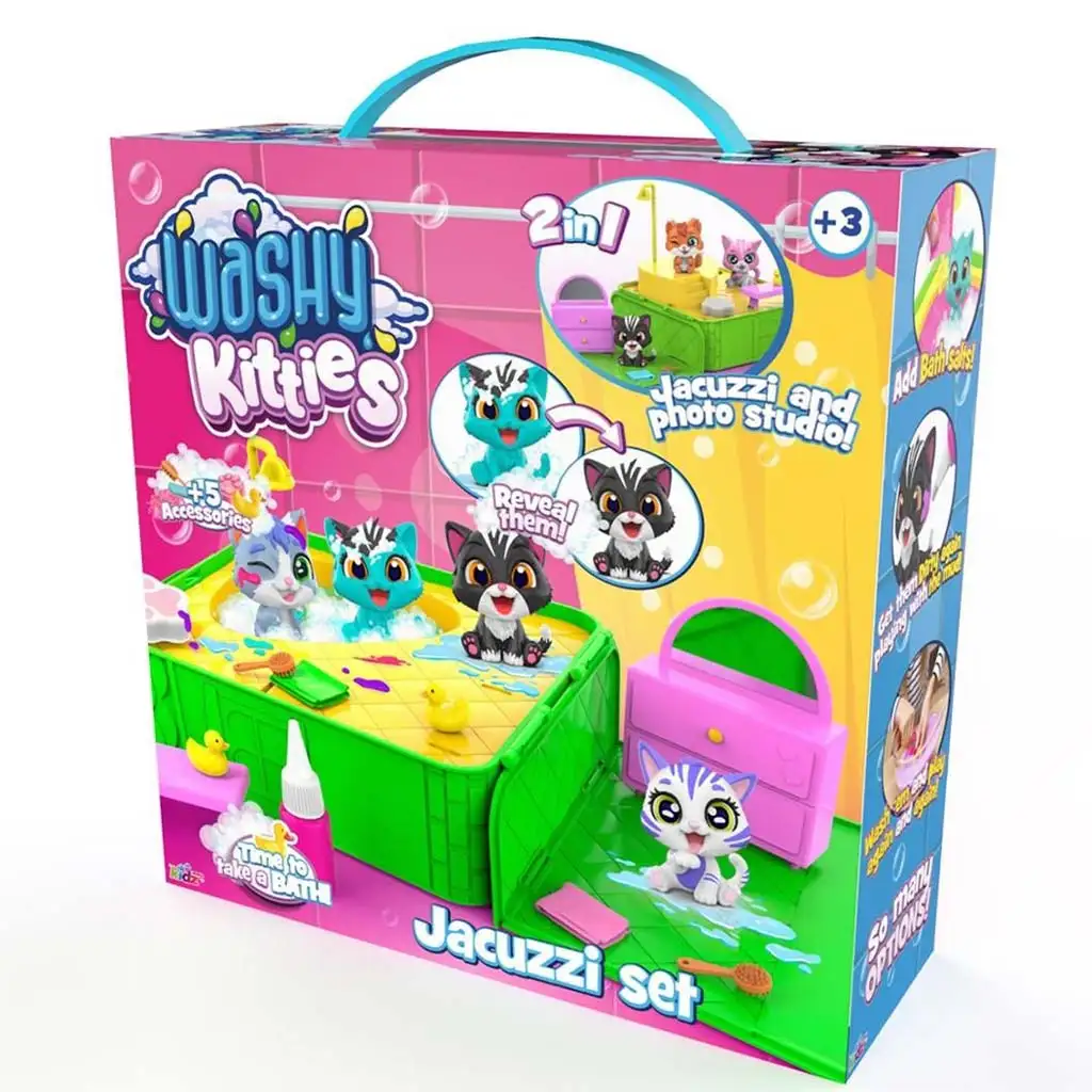 Washy Friends: Color Reveal Kúpeľ mačičiek s jacuzzi a doplnkami