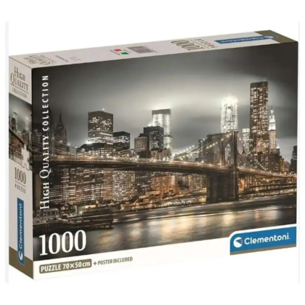 Panoráma New Yorku HQC 1000ks puzzle s plagátom - Clementoni
