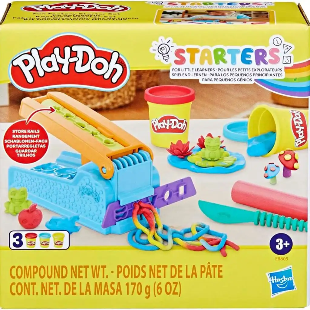 Play-Doh: Zábavná továrnička - začiatočnícka sada s 3 kelímkami modelovacej hmoty 170g