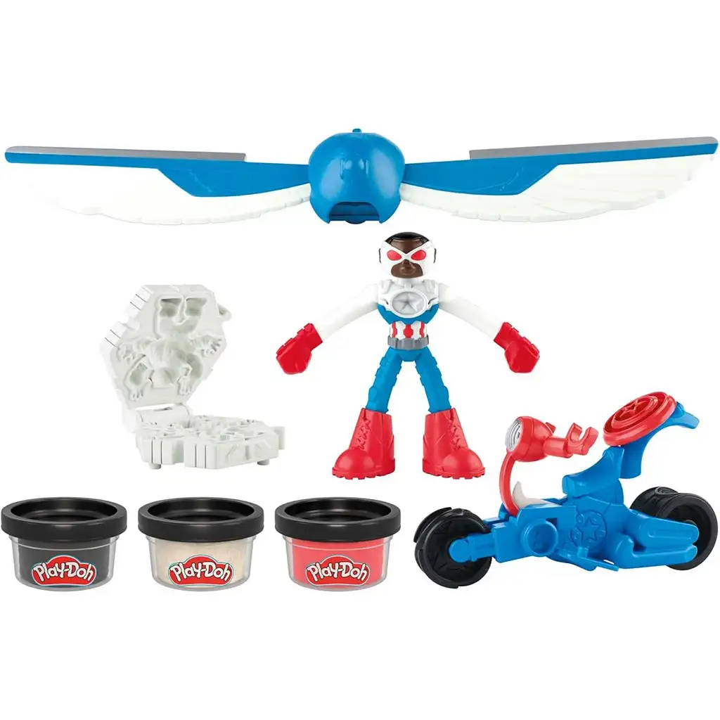 Play-Doh: Marvel Kapitán Amerika Moto Slicer hracia súprava - Hasbro kép 2