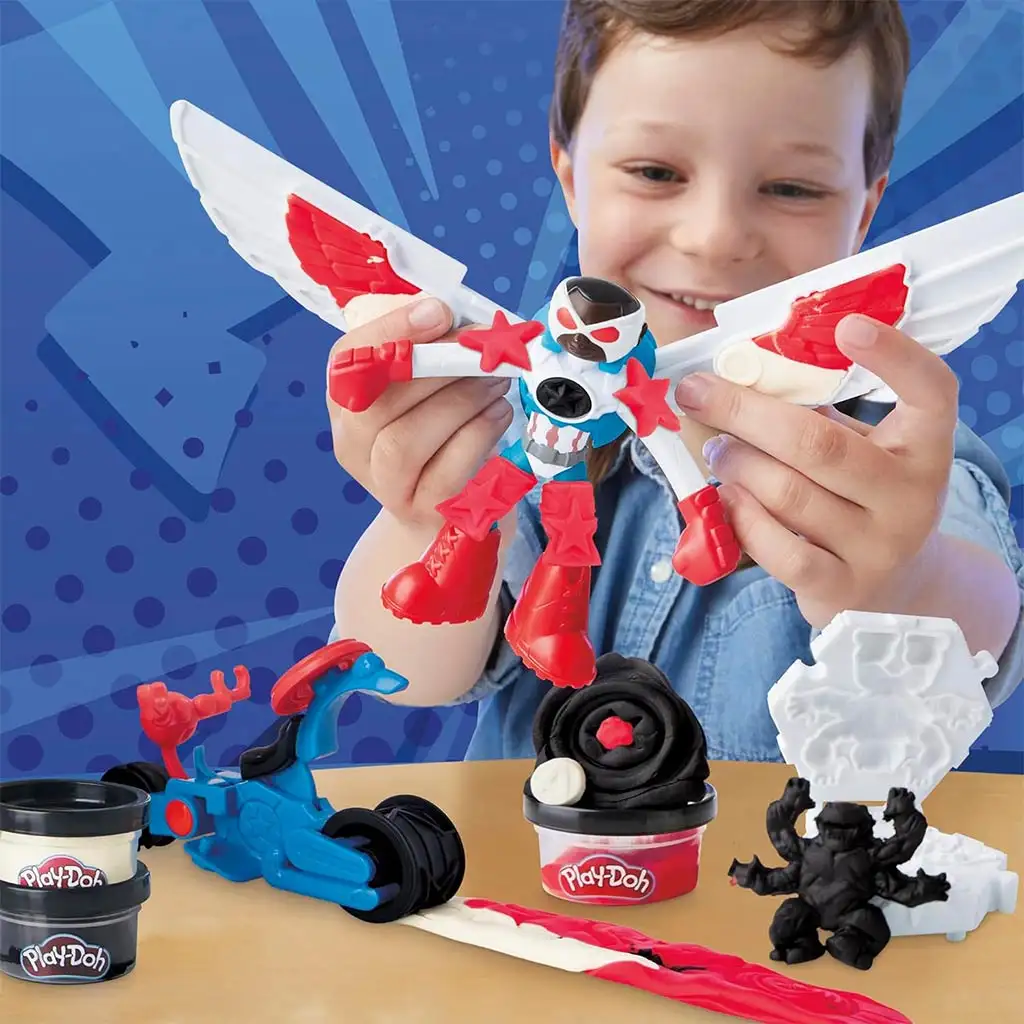 Play-Doh: Marvel Kapitán Amerika Moto Slicer hracia súprava - Hasbro kép 3