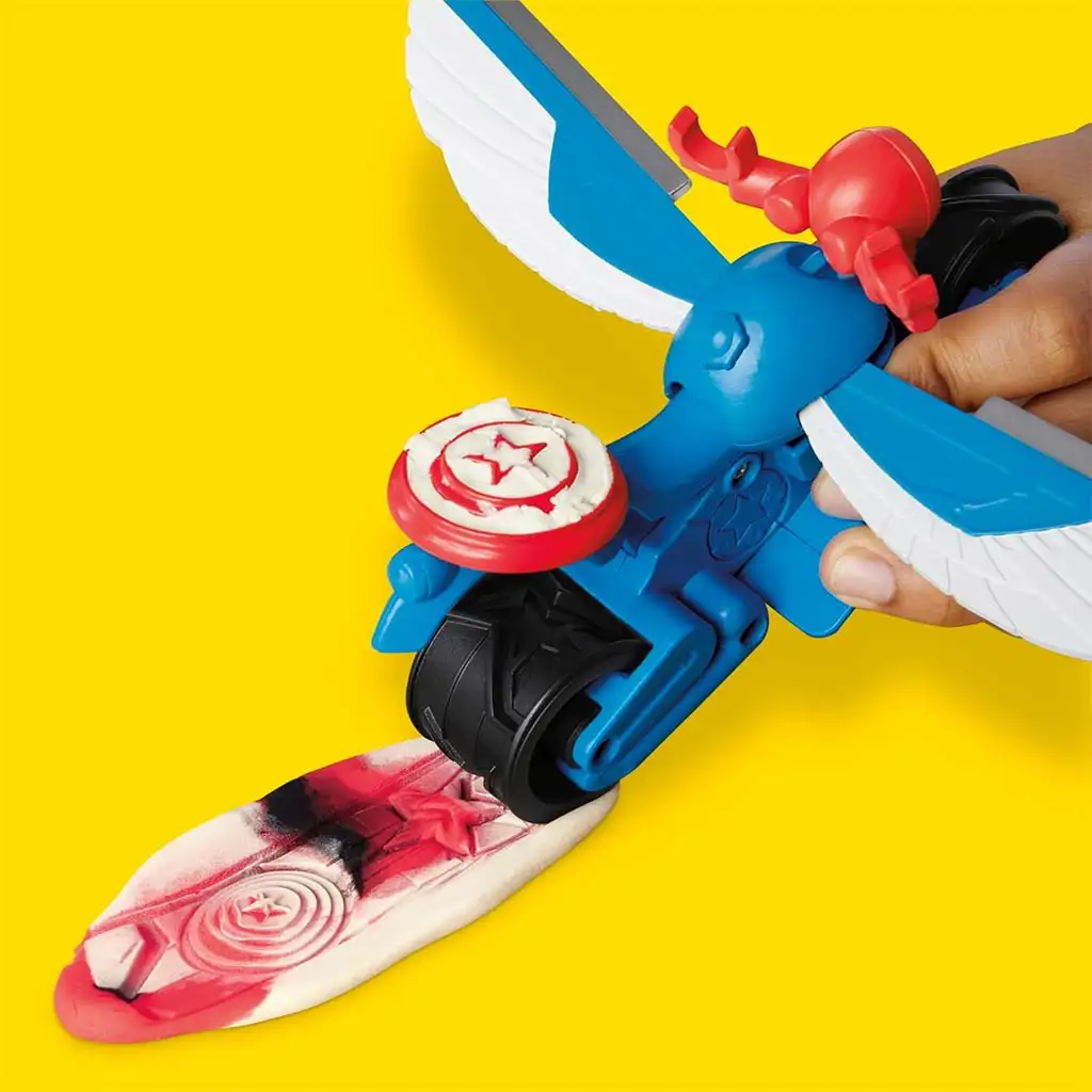 Play-Doh: Marvel Kapitán Amerika Moto Slicer hracia súprava - Hasbro kép 4
