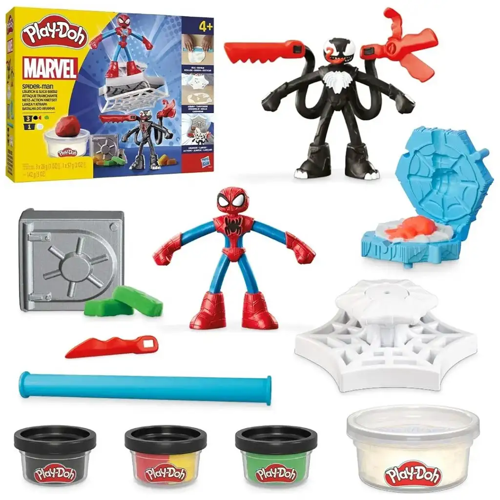 Play-Doh: Marvel Spider-Man Launch & Slice bojová hracia súprava - Hasbro kép 3