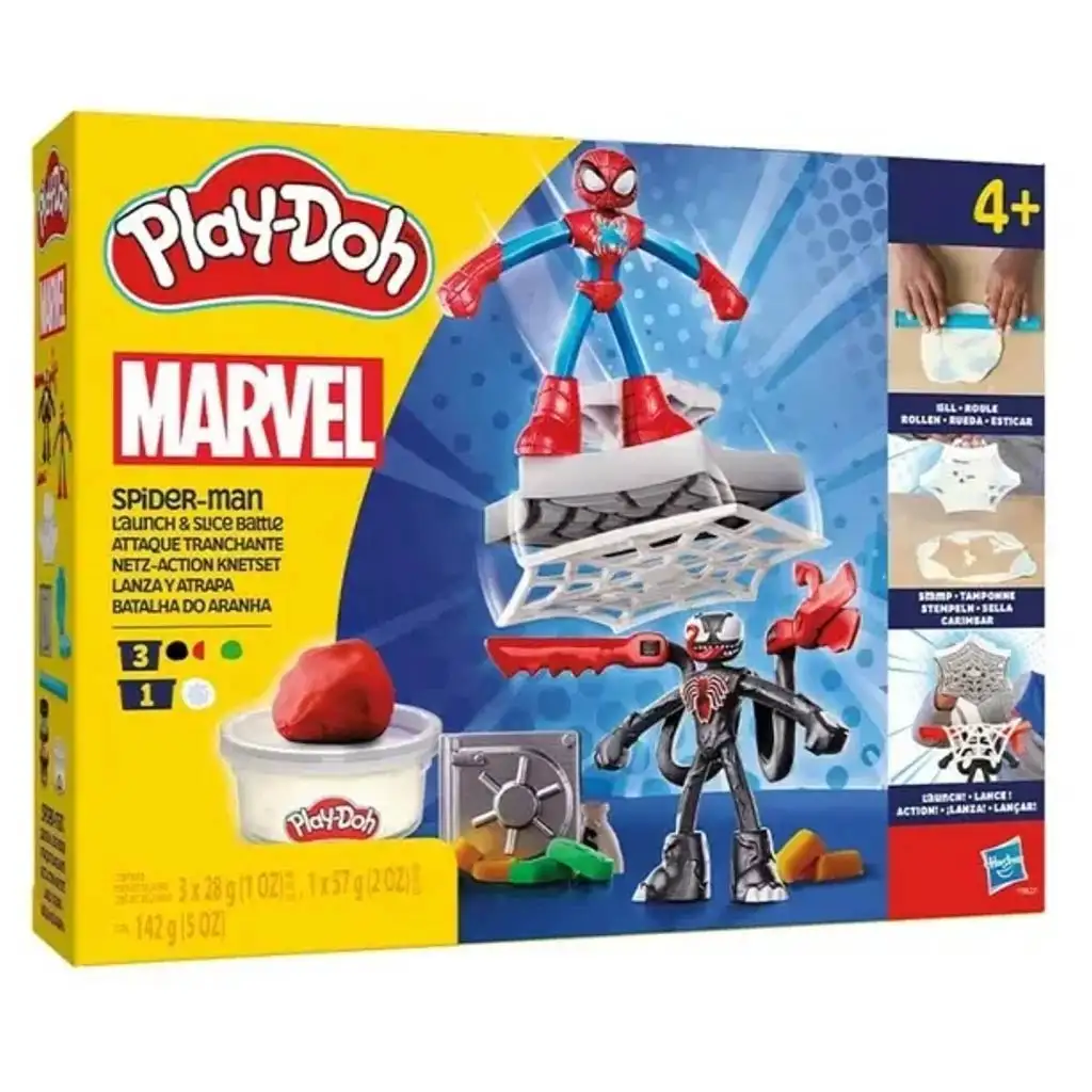 Play-Doh: Marvel Spider-Man Launch & Slice bojová hracia súprava - Hasbro