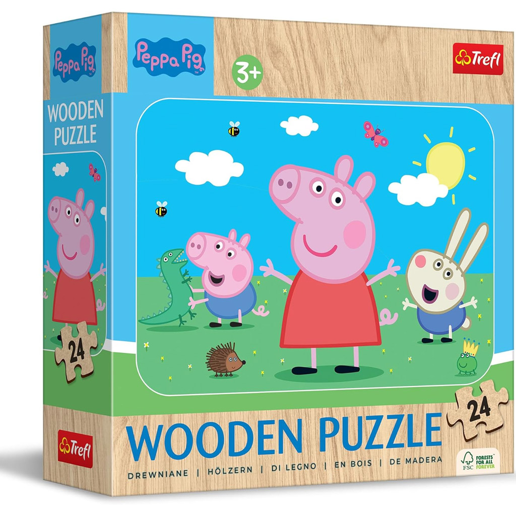 Drevené puzzle Peppa Pig, 24 dielov - Trefl
