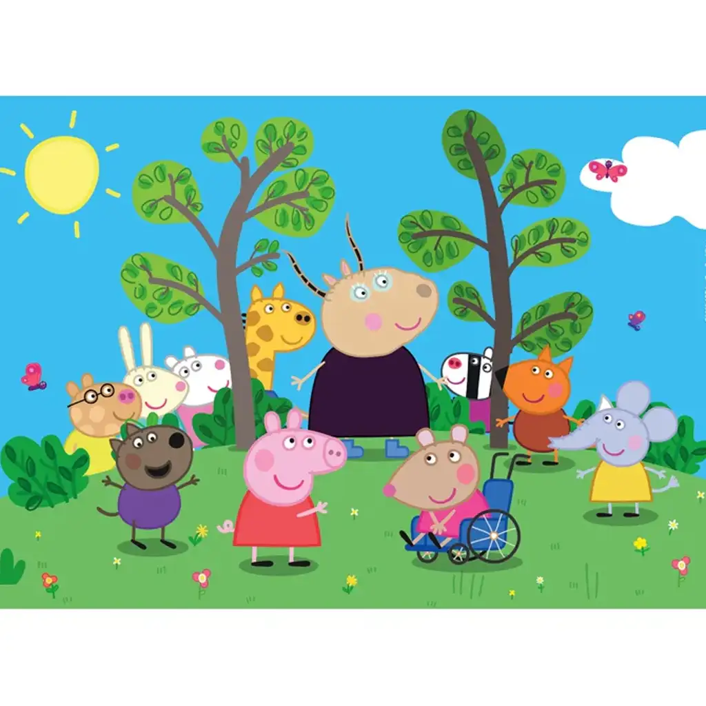Peppa Pig a priatelia 24-dielna maxi supercolor puzzle - Clementoni kép 2