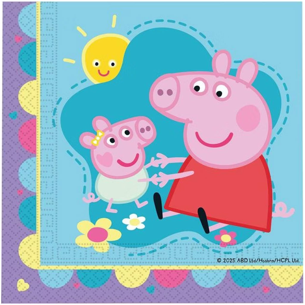 Peppa malac papírszalvéta szett - 2 rétegű, 33x33cm, 20db kép 1