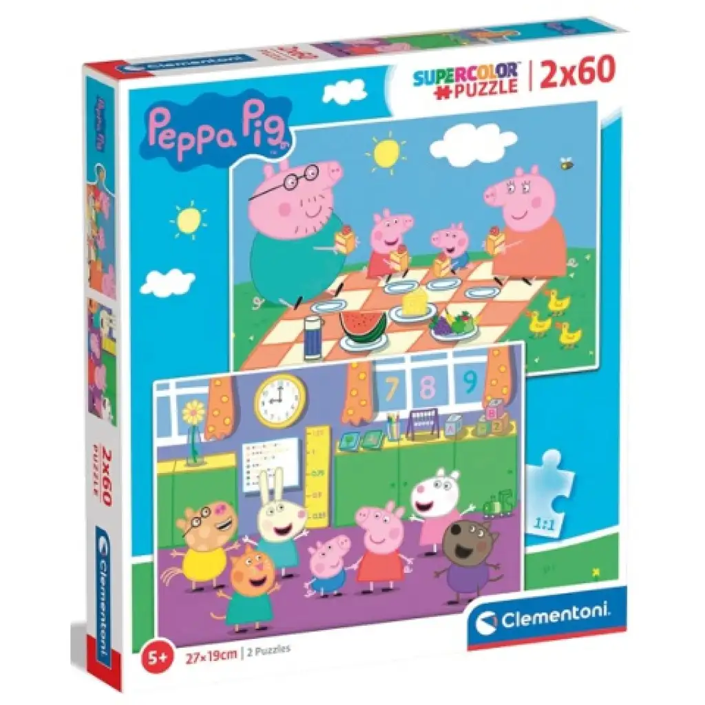 Peppa Pig 2x60ks puzzle - Clementoni