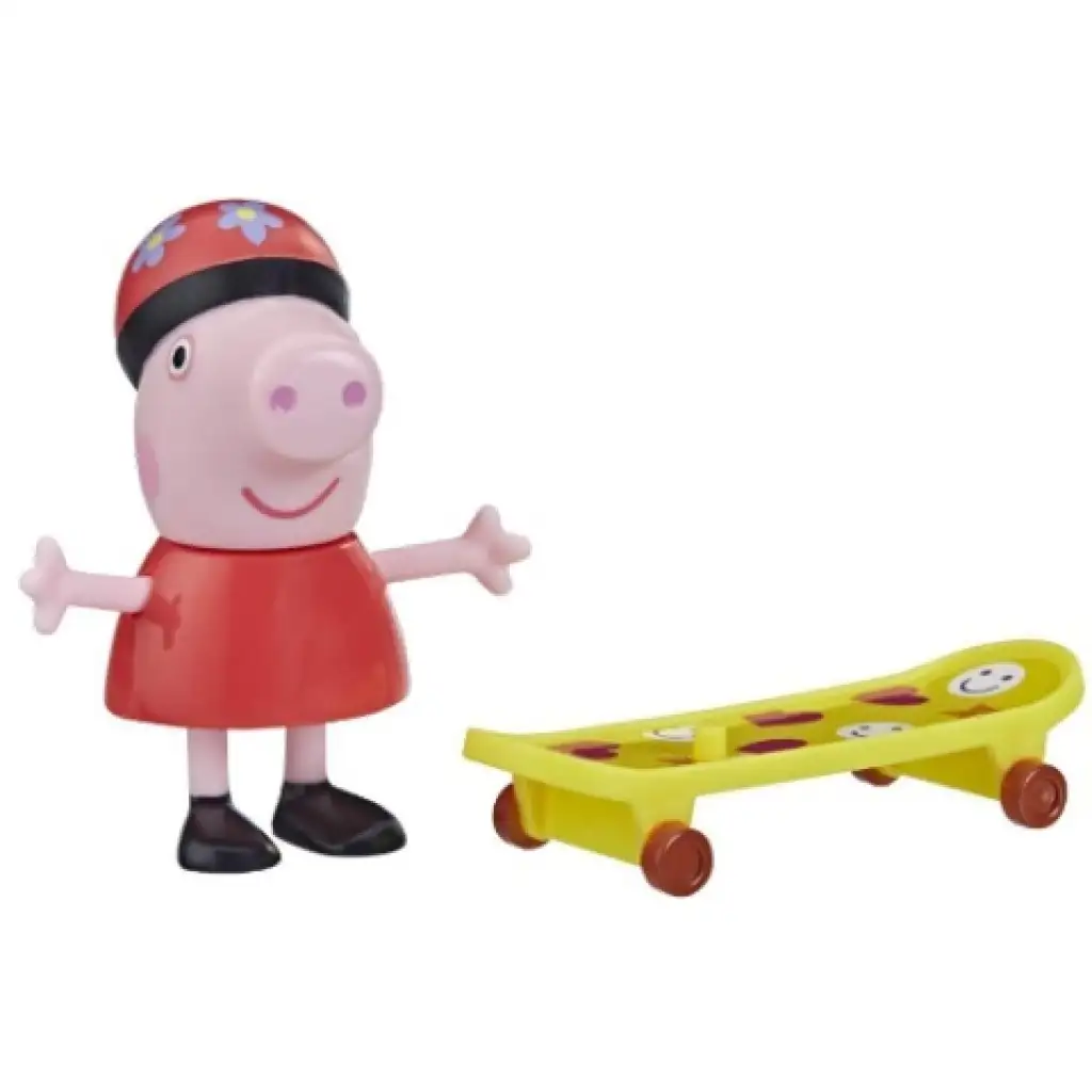 Peppa Pig: Prasiatko Pepa v prilbe a so skateboardom set figúrok - Hasbro