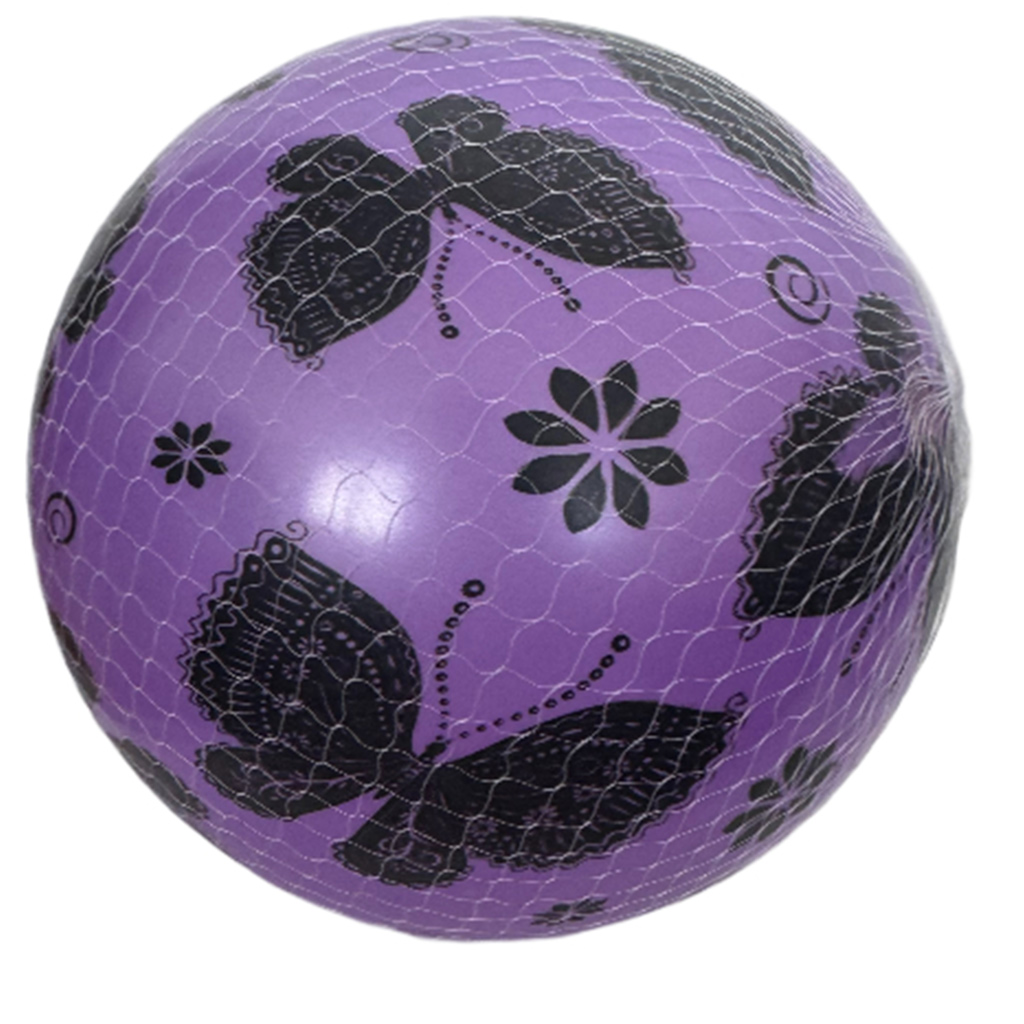 Gumená lopta s motýľovým a kvetinovým vzorom, 23 cm, v rôznych prevedeniach, 1 ks kép 3