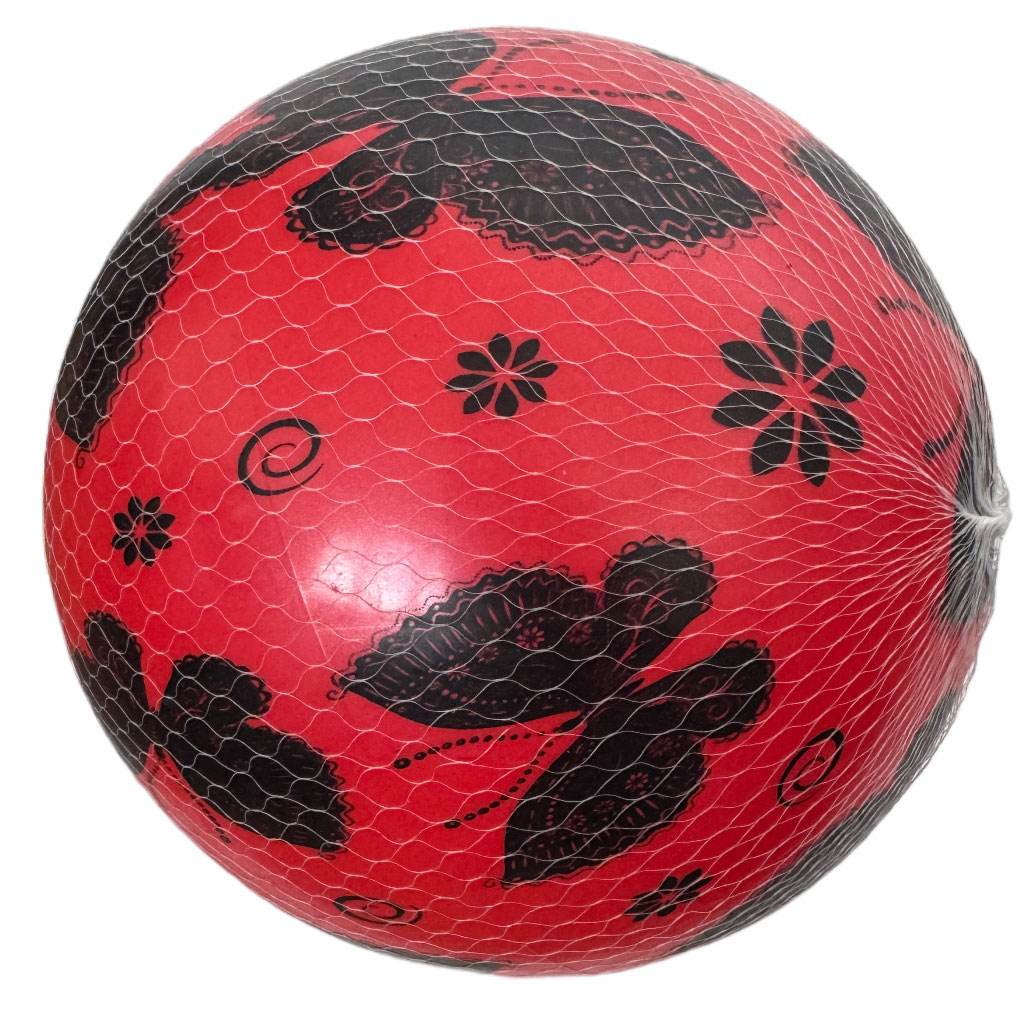 Gumená lopta s motýľovým a kvetinovým vzorom, 23 cm, v rôznych prevedeniach, 1 ks kép 4