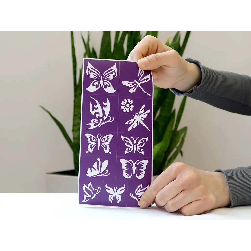 TyToo: Sada šablón na trblietavé tetovanie motýle 23 ks kép 5