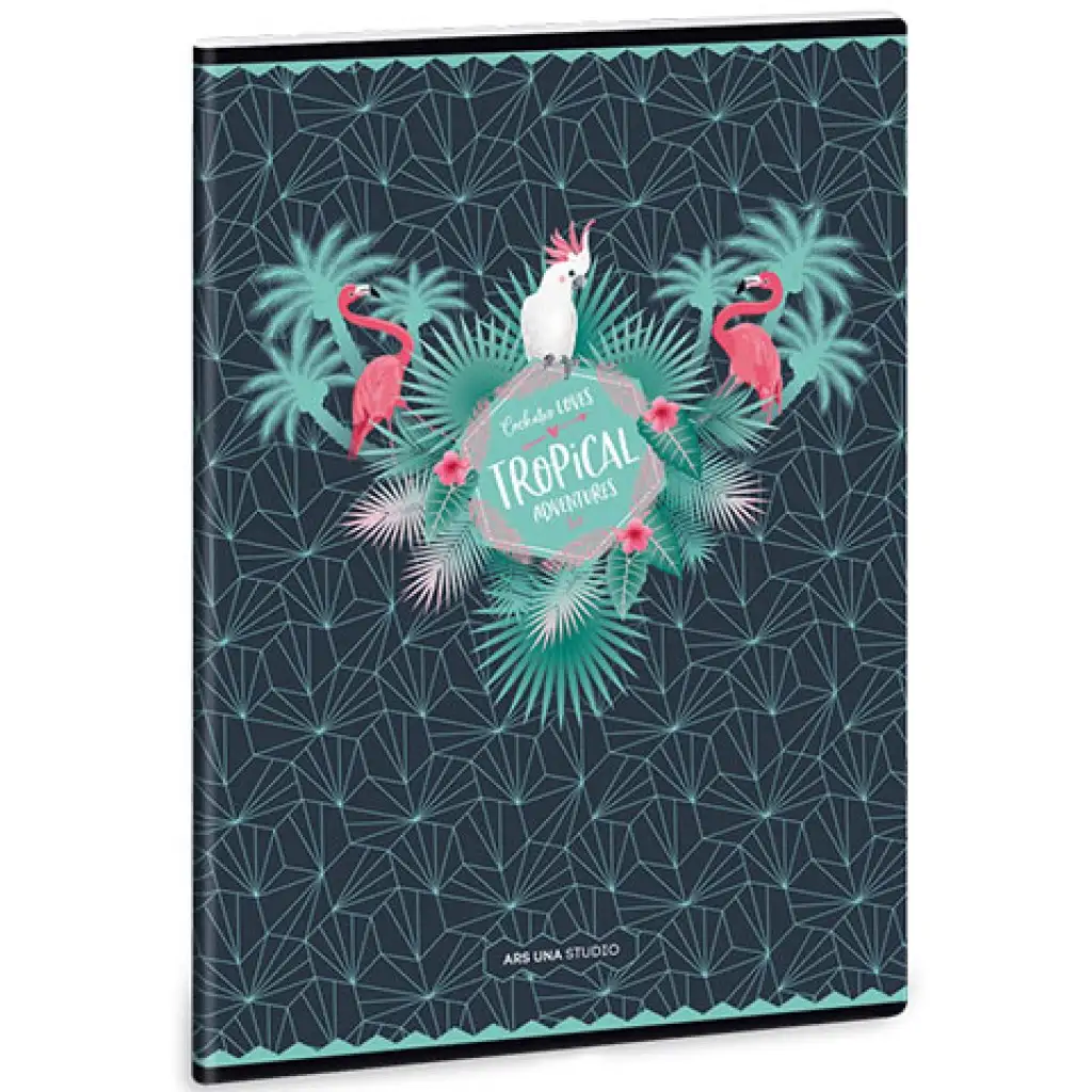 Pink plameniak štvorcový zošit A/4