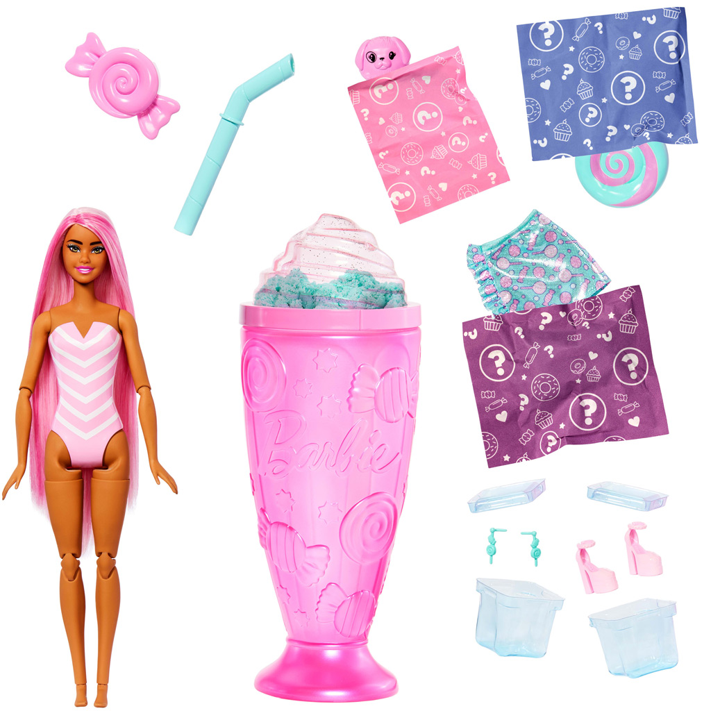 Barbie: Slime odhalenie voňavý shaker - Ružový - Mattel kép 2