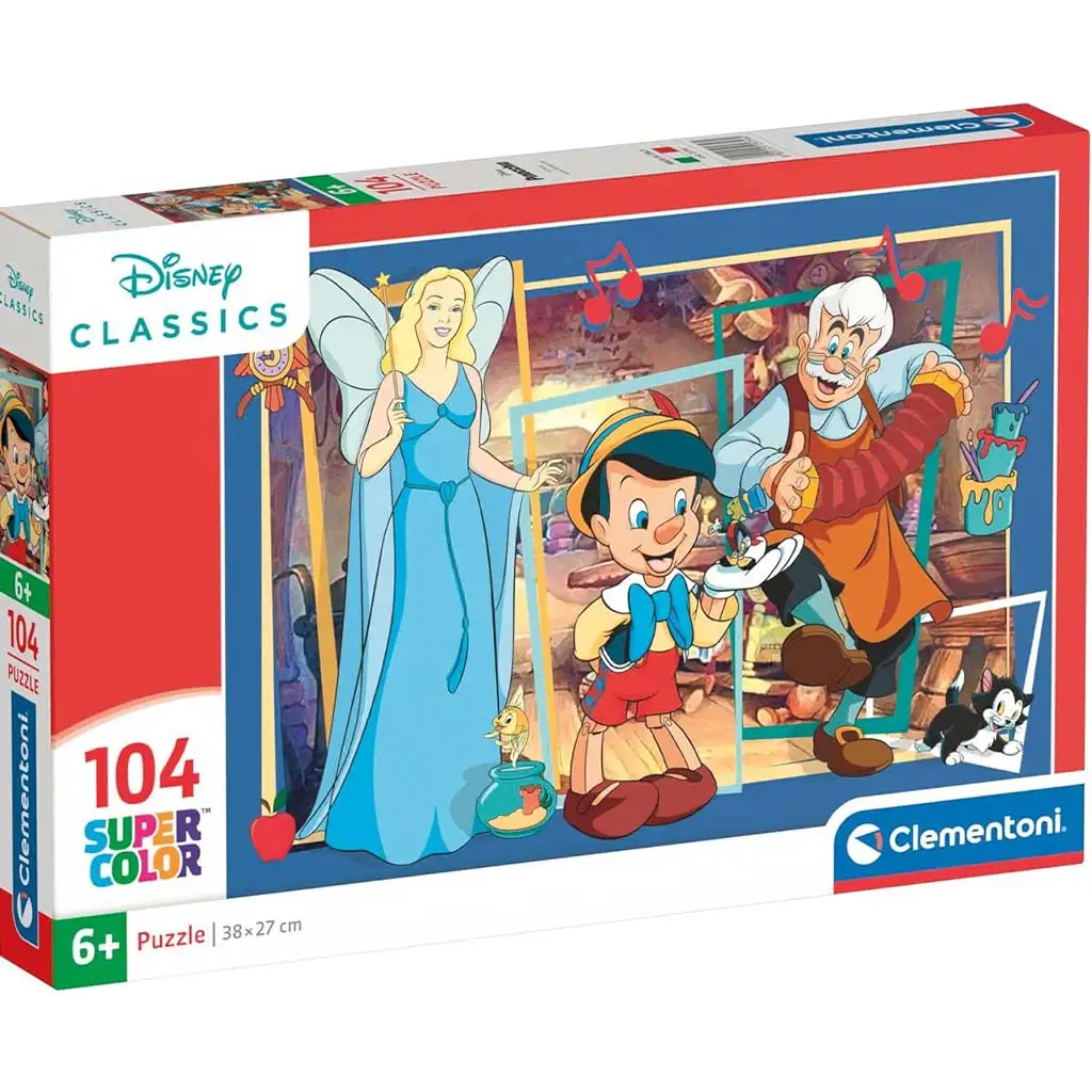 Disney Pinocchio 104-dielny Supercolor puzzle - Clementoni
