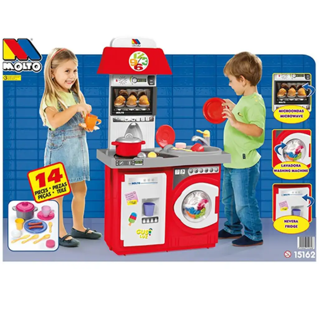 Molto: Červená kuchynka 14 dielny set 27x57x97cm