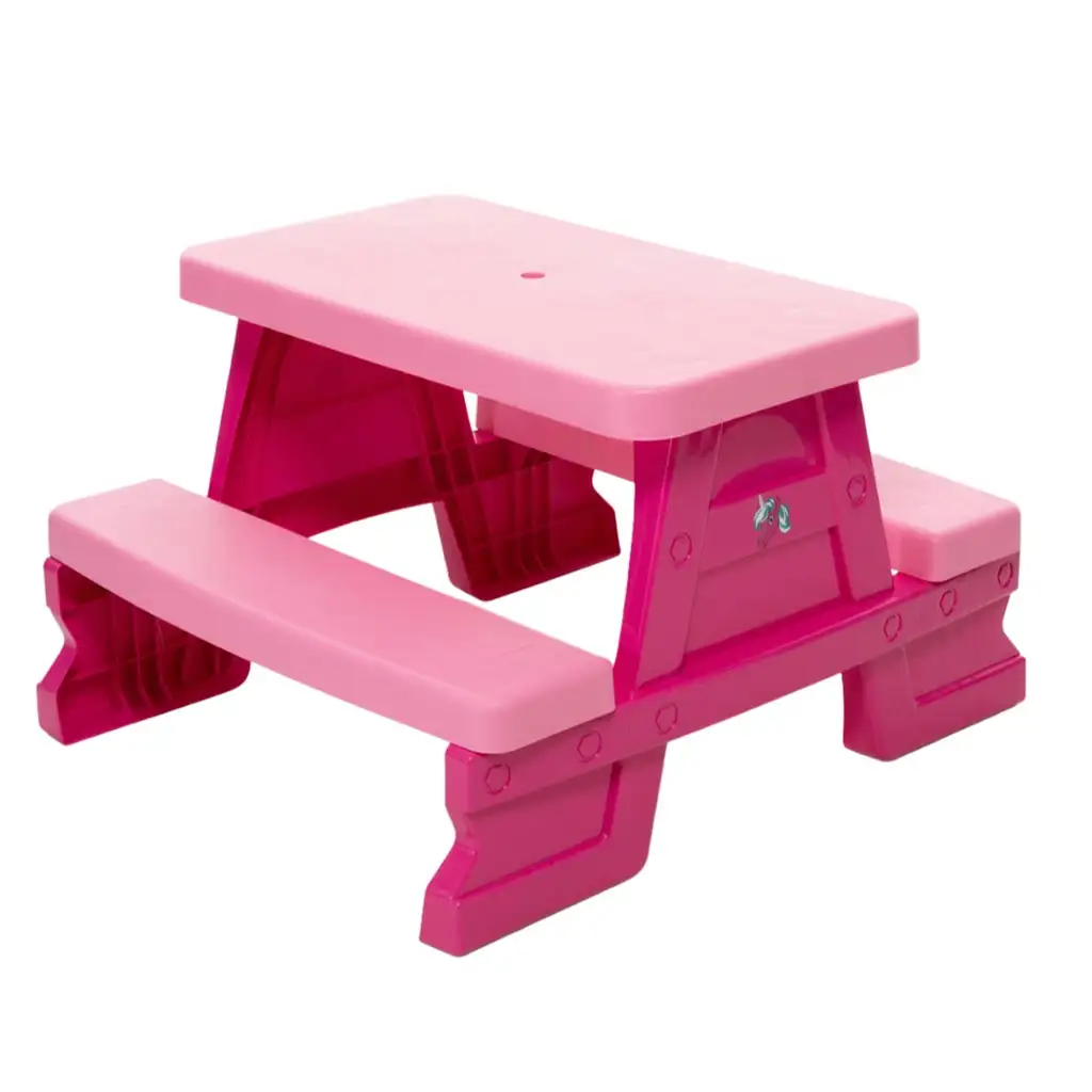 Ružový piknikový stôl 70x79x47cm kép 2