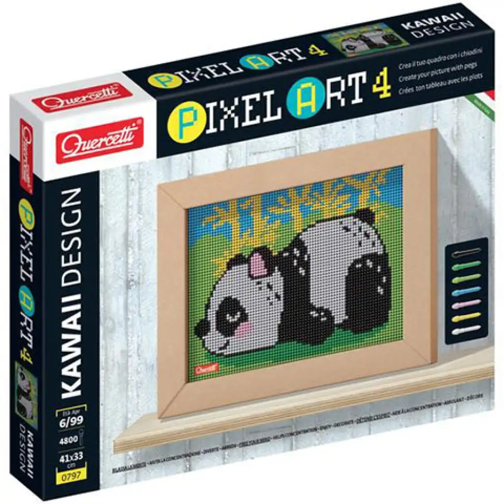 Quercetti: Pixel Art 4 Kawaii Panda pötyi kép 1