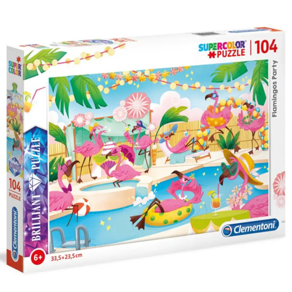 Plameniak párty 104 dielne puzzle - Clementoni
