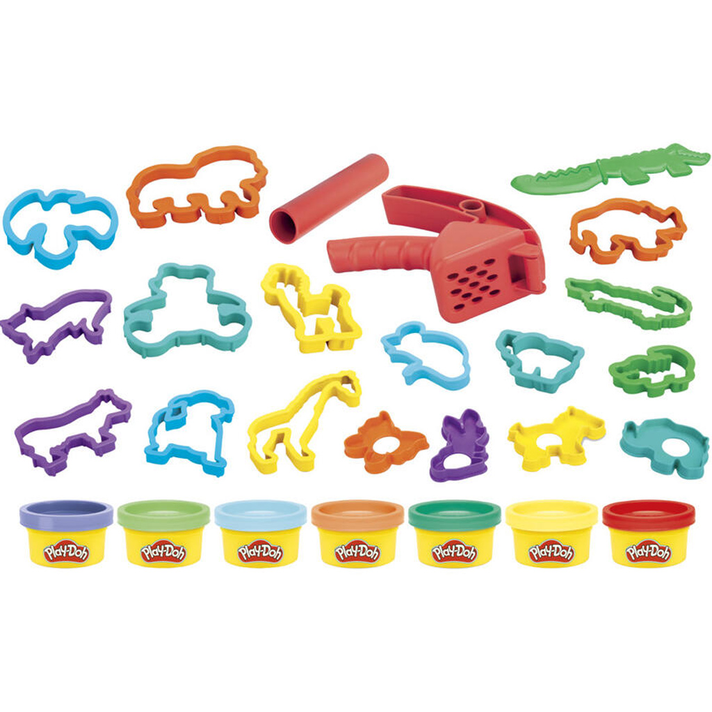 Play-Doh: 20db-os állatos gyurmaszett 7 tégely színes gyurmával - Hasbro kép 2