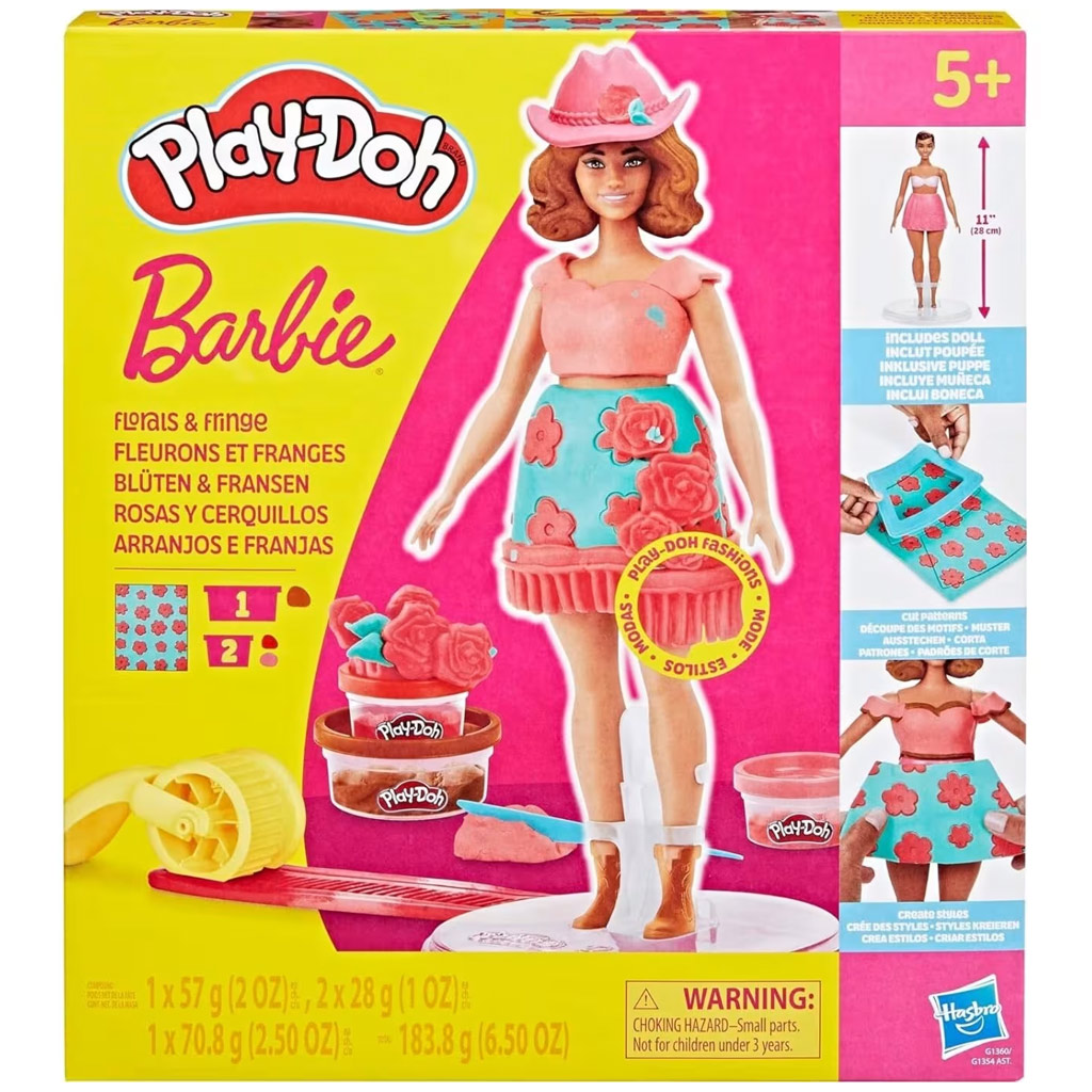 Play-Doh: Barbie virágminták és rojtok gyurmaszett - Hasbro kép 1