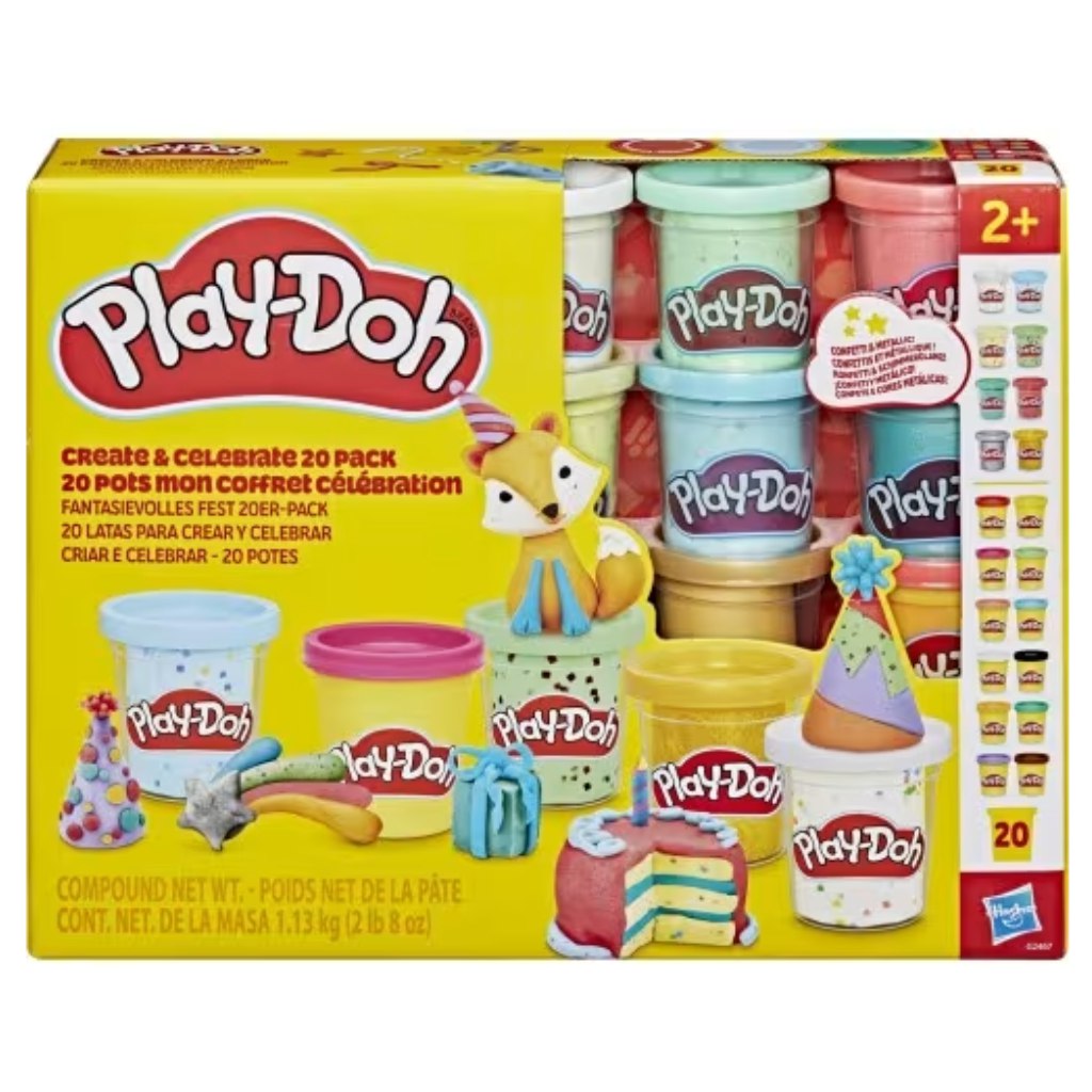 Play-Doh: Create & Celebrate 20-dielna sada modelíny - Hasbro