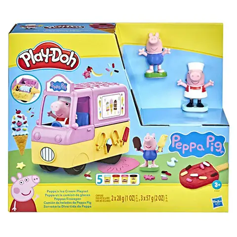 Play-Doh: Peppa Pig set na výrobru zmrzliny s príslušenstvom 227g - Hasbro