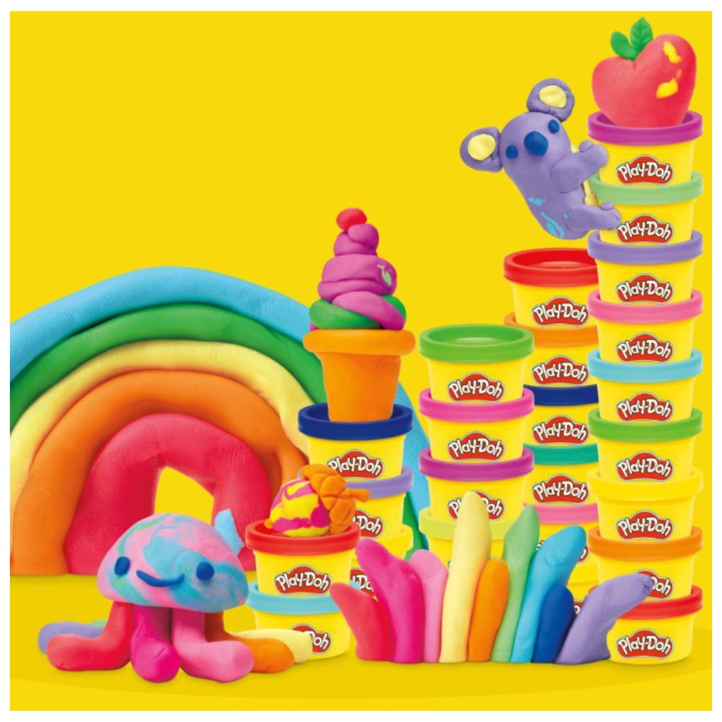 Play-Doh Dúhová párty 50-dielna sada modelíny - Hasbro kép 3