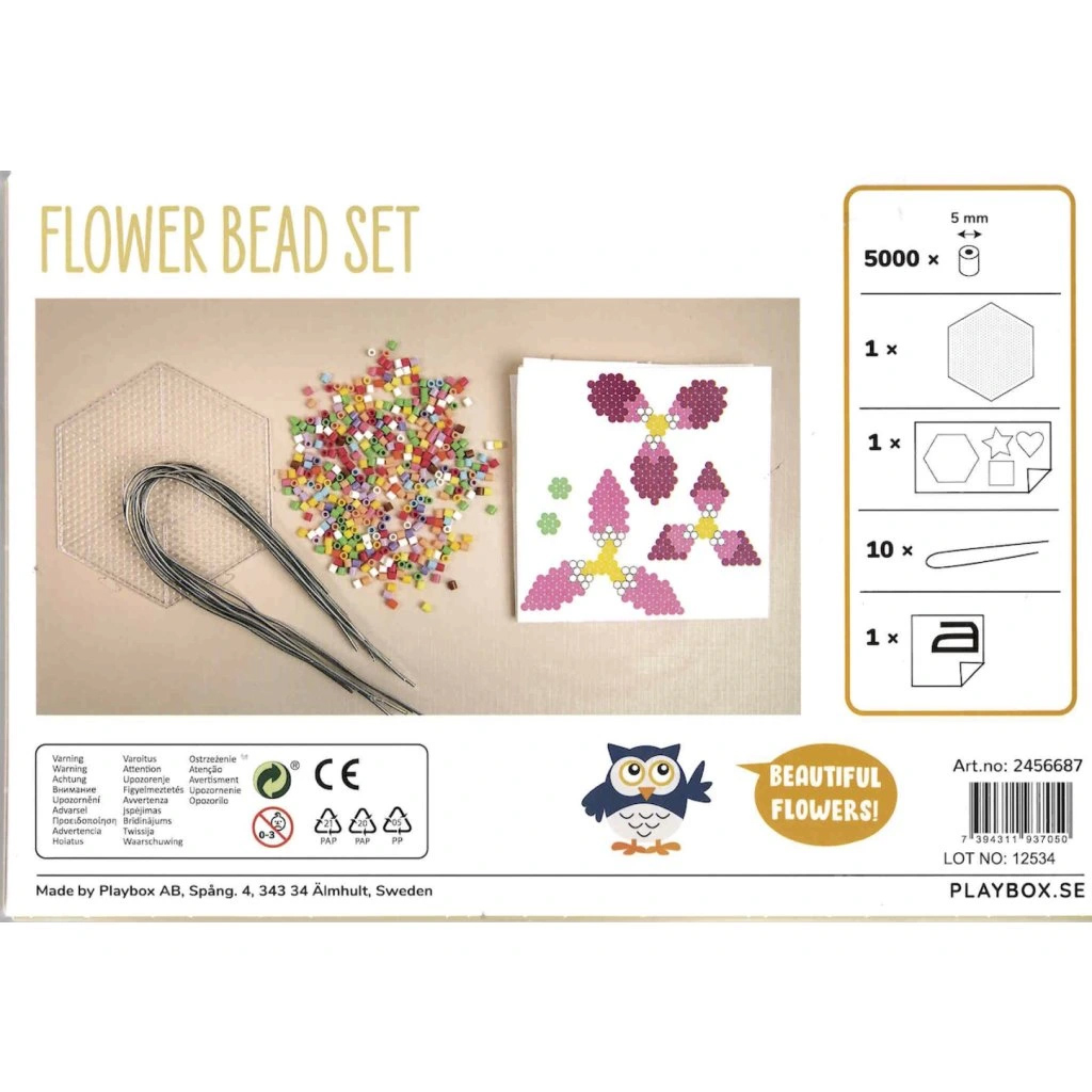 PlayBox: 5 mm MIDI zažehľovacie korálky kvety, sada 5000 ks kép 2