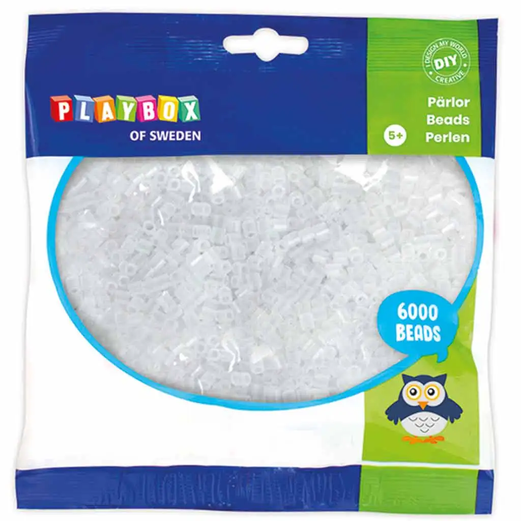 PlayBox: 5mm MIDI priehľadná bezfarebná žehliaca korálka, balenie 6000 ks kép 1