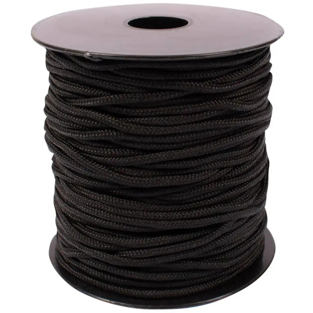 Playbox: Čierna 2mm šnúrka na uzlovanie 50 metrov
