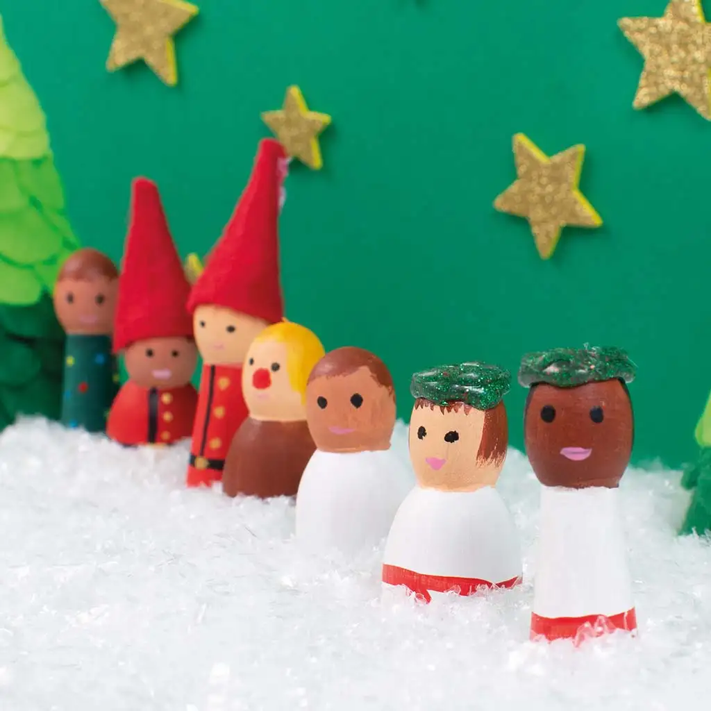 PlayBox: Prírodné drevené bábiky 40x47mm balenie 50 ks kép 2