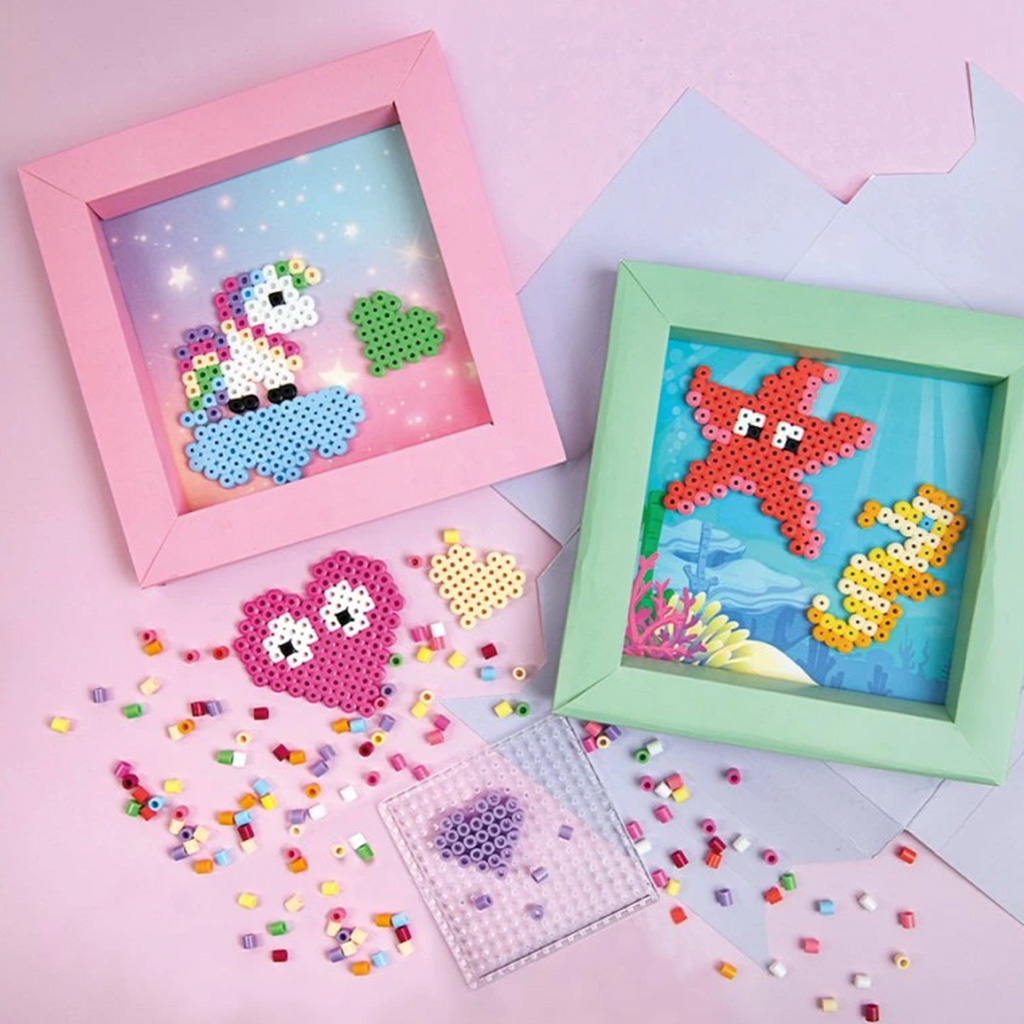 PlayBox: Kreatívna sada na tvorbu obrázkov zo zažehľovacích korálikov - Jednorožec kép 2