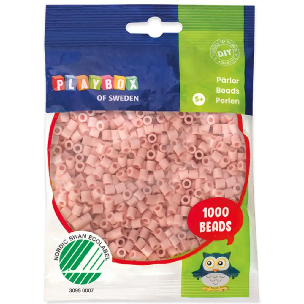 PlayBox: 5mm MIDI žehliace korálky, 1000 ks, svetlo béžová farba