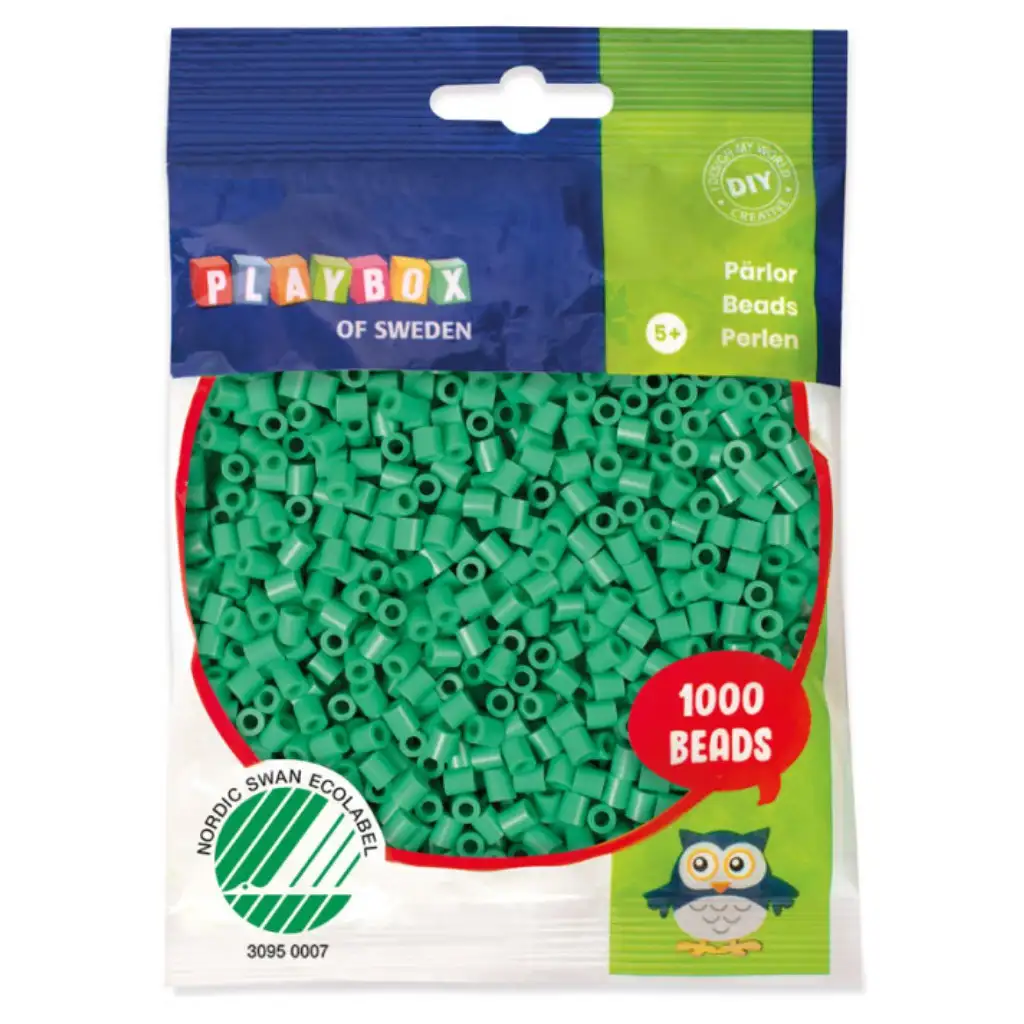 PlayBox: 5mm MIDI zažehlovacie korálky 1000ks v morskozelenej farbe