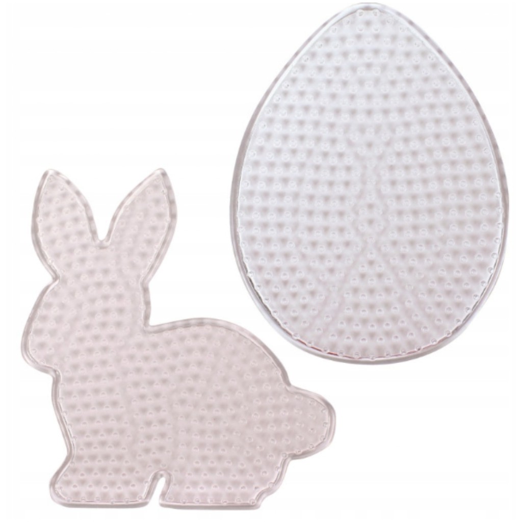 PlayBox: 5mm MIDI zažehľovacie korálky základy, veľkonočný zajačik a vajíčko, sada 5+5 ks