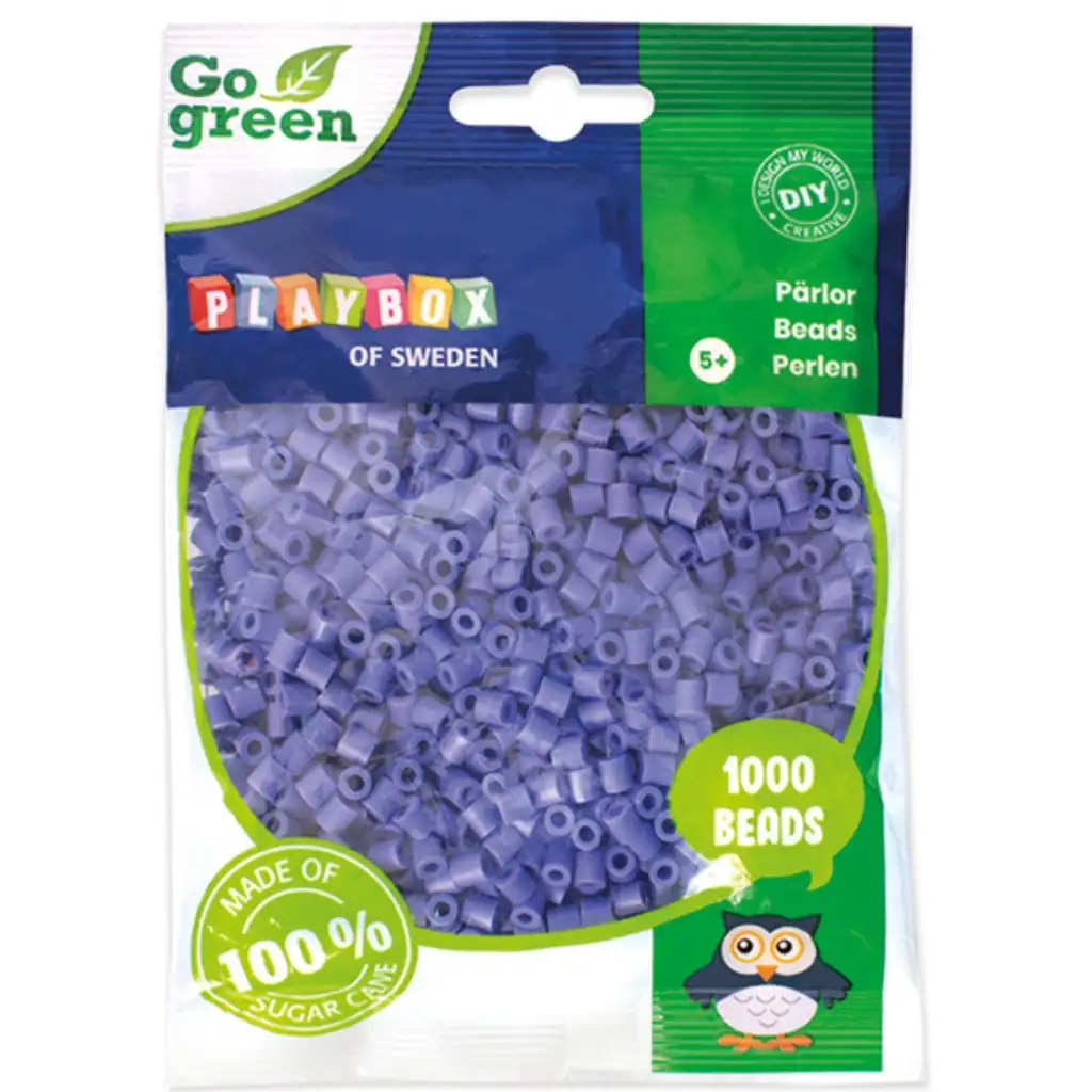 PlayBox: Go Green 5mm MIDI žehliace korálky, 1000 ks, fialová farba