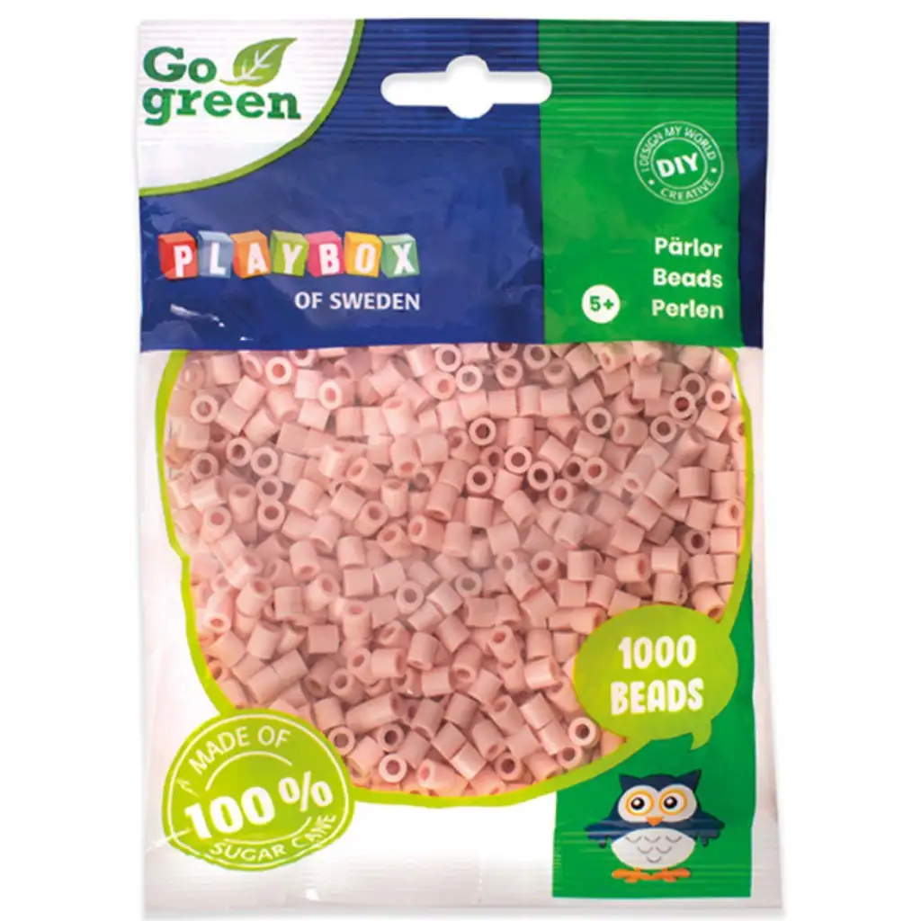 PlayBox: Go Green 5mm MIDI žehliace korálky, 1000 ks, svetlo béžová farba kép 1