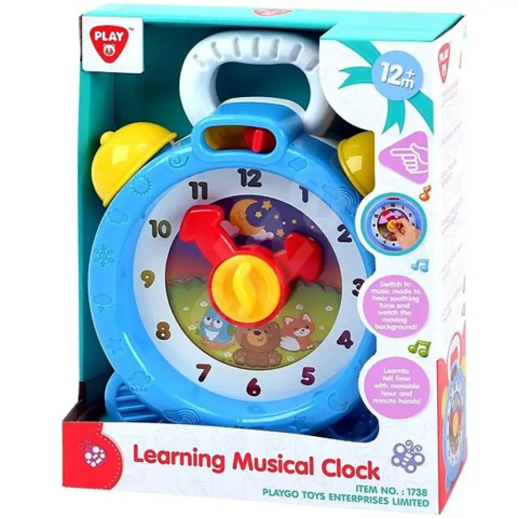 Playgo: Hudobné farebné baby hodiny