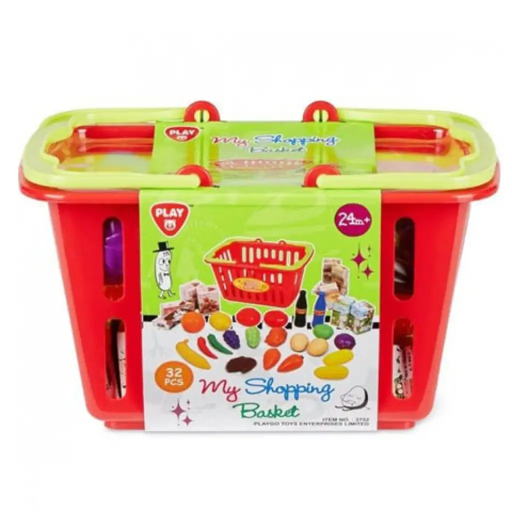 Playgo: Set potravín v nákupnom košíku kép 1