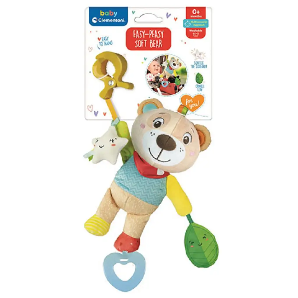 Plyšový medvedík na kočík - Clementoni baby