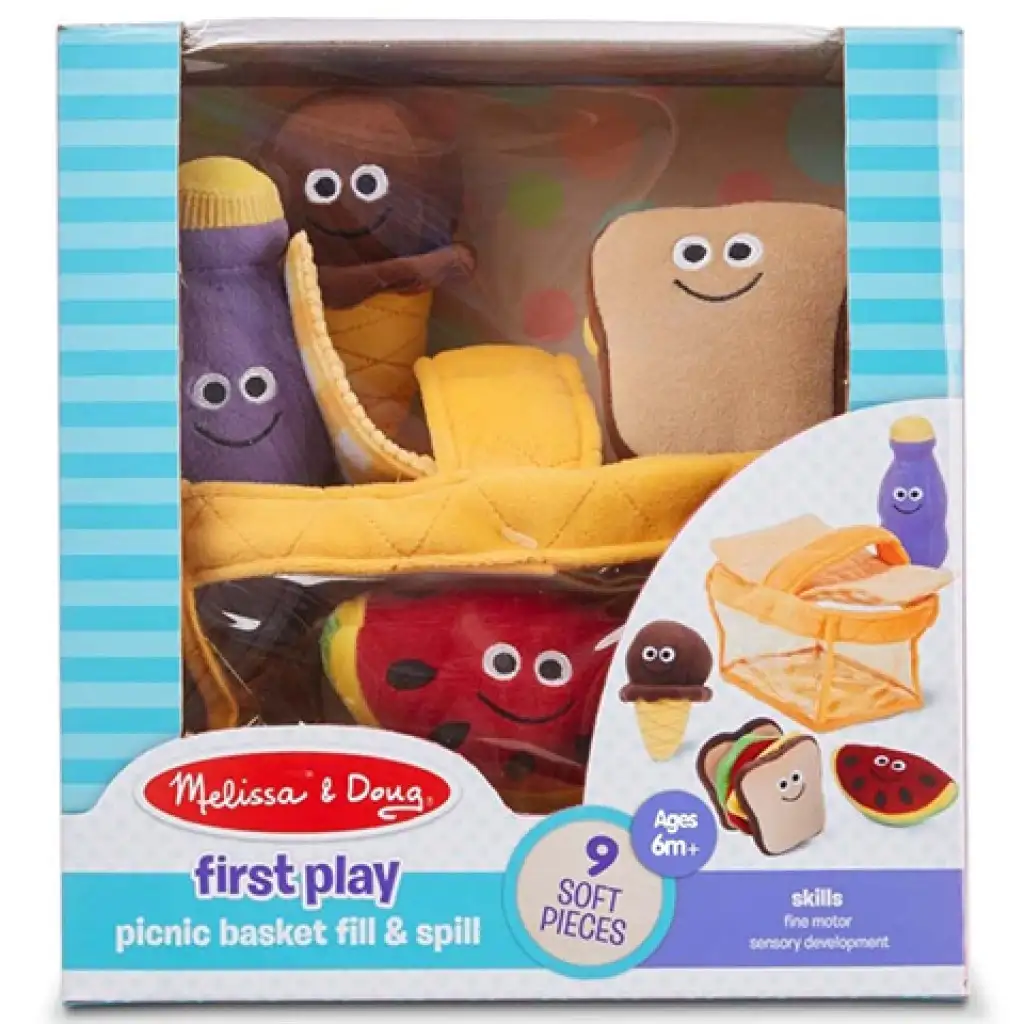 Plyšový piknikový košík 9 dielny set - Melissa & Doug