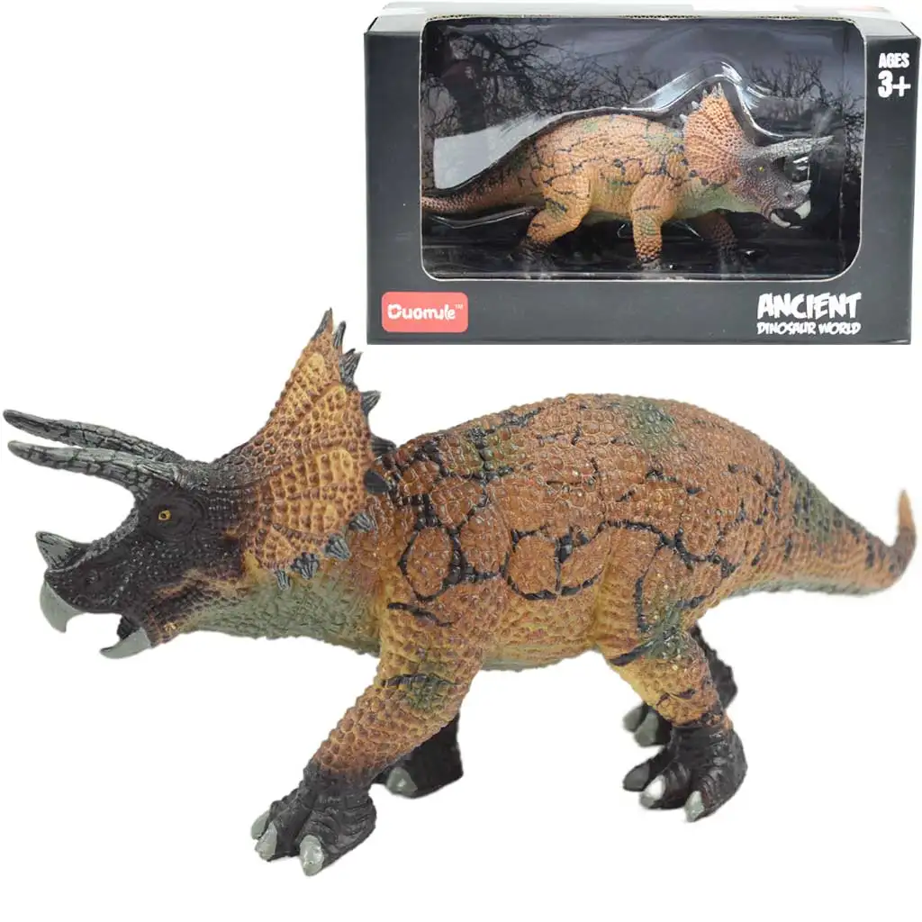 Podrobne vypracovaná figúrka dinosaura Triceratops 16 cm v darčekovom balení
