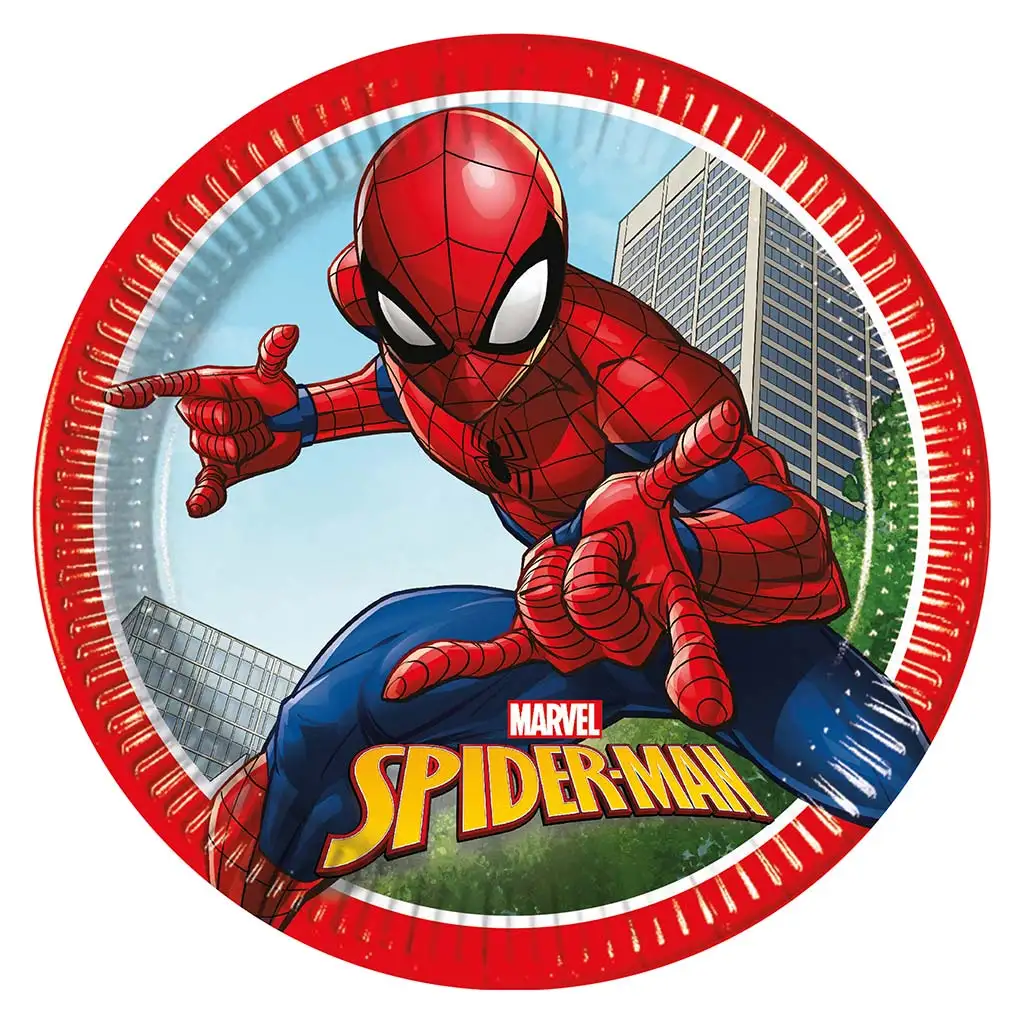 Súprava papierových tanierov Spider-Man, 8 ks, 23 cm