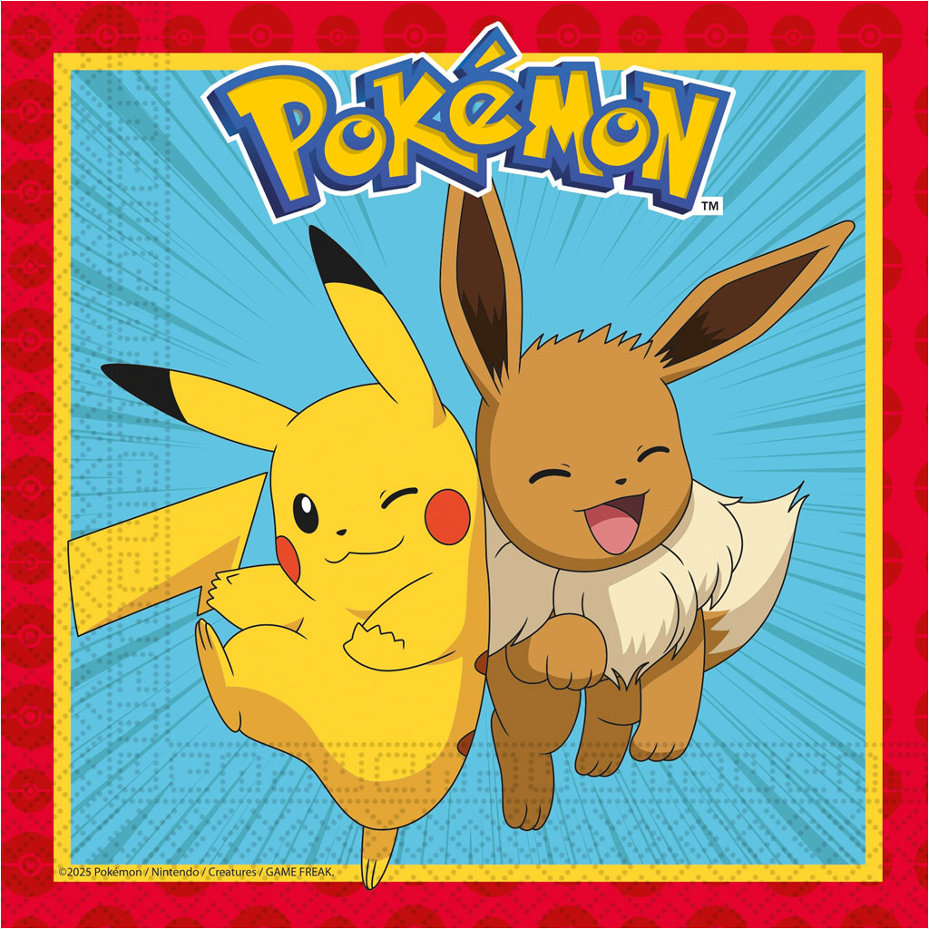 Pokémon papírszalvéta szett - 2 rétegű, 33x33cm, 20db kép 1